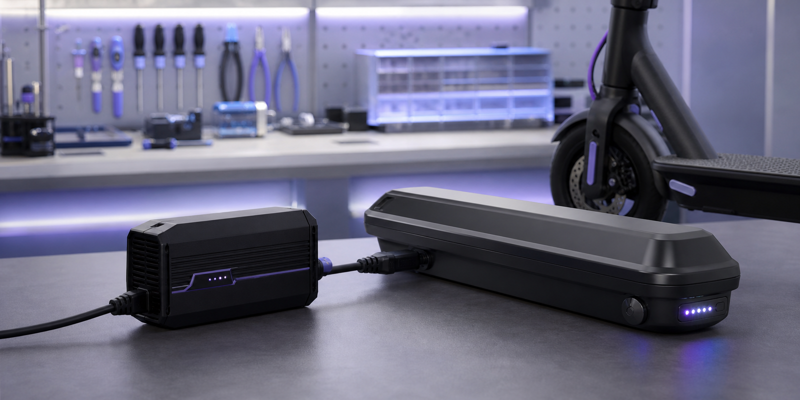 AI visual of an EV battery and intelligent charging system